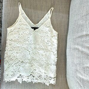 WHBM White Lace tank top. Size XS.
